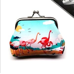 Flamingo Print Kiss Lock Coin Purse (W-5)